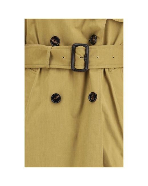 Burberry Yellow Beige Polyester Trench Coat