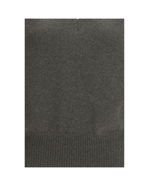 Sa Su Phi Gray Bicolor Cashmere Sweater