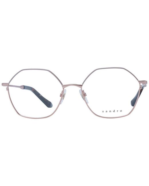 Sandro Metallic Rose Gold Stainless Steel Glasses (frames) for men