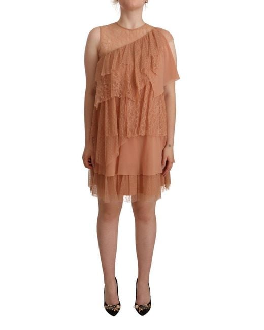 Liu Jo Multicolor Chic Sleeveless Tiered Mini Dress