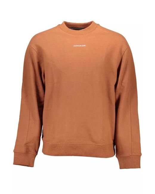 Calvin Klein Brown Cotton Sweater for men