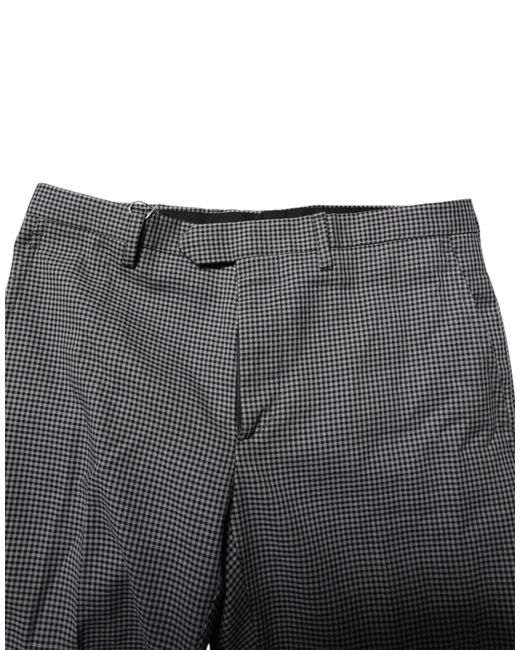 Bencivenga Gray Black White Checkered Tapered Dress Pants for men