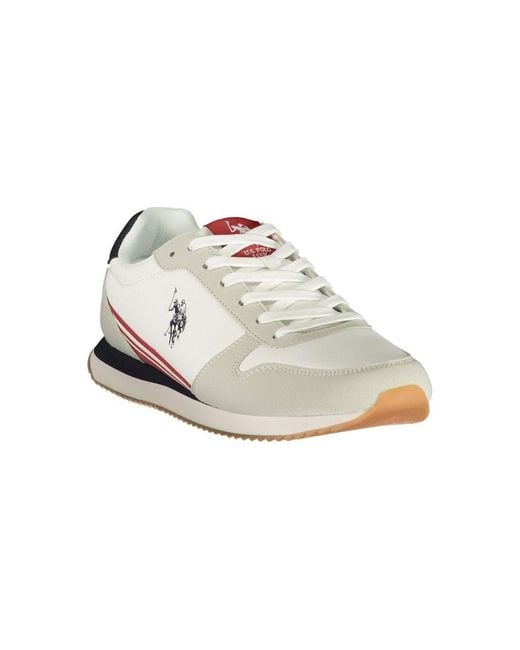 U.S. POLO ASSN. White Polyurethane Men's Sneaker for men