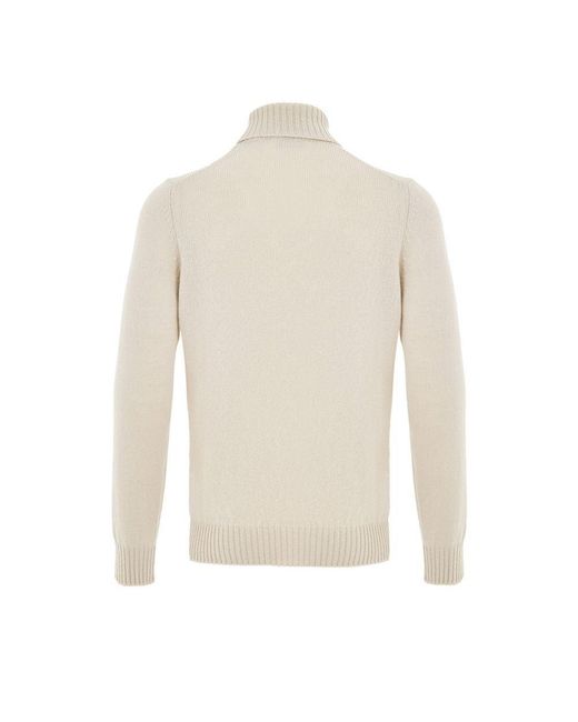 Gran Sasso White Wool Turtleneck for men