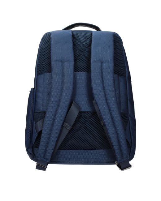 Piquadro Blue Fabric Backpack for men