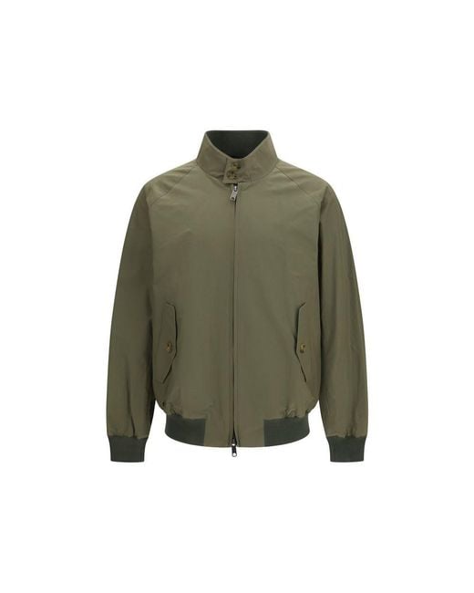 Baracuta Green Bicolor Polyester Bomber for men