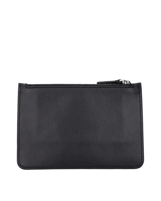 Courreges Black Leather Wallet