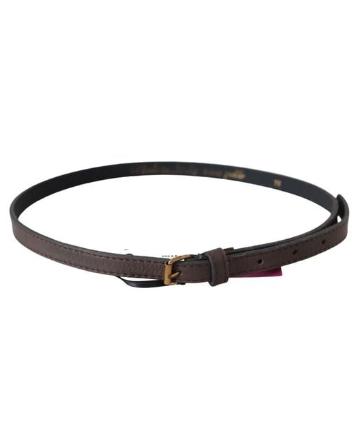 Mila Schon Black Brown Genuine Leather Skinny Fashion Dark