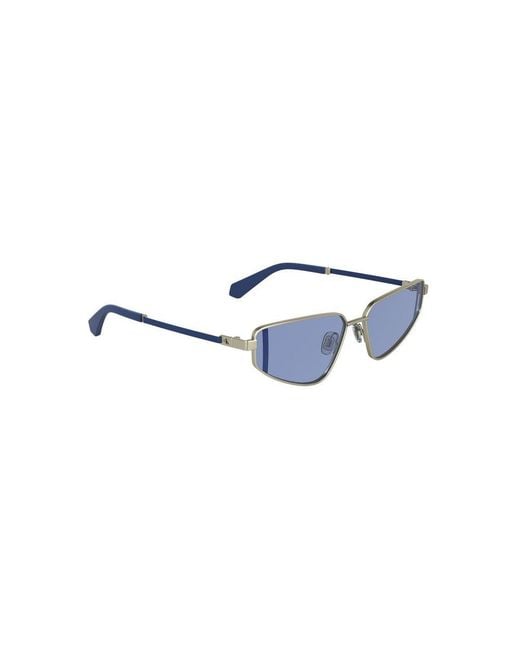 Calvin Klein Blue Argento Metal Sunglasses