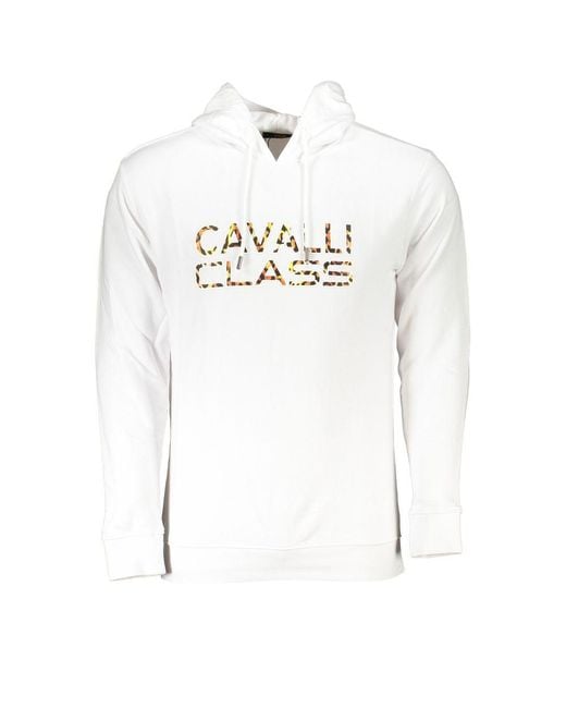 Roberto Cavalli White Cotton Sweater for men