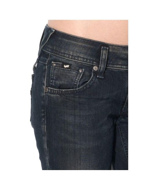 Gas Blue Multicolor Cotton Skinny Jeans