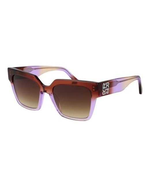 Replay Brown Purple Plastic Sunglasses