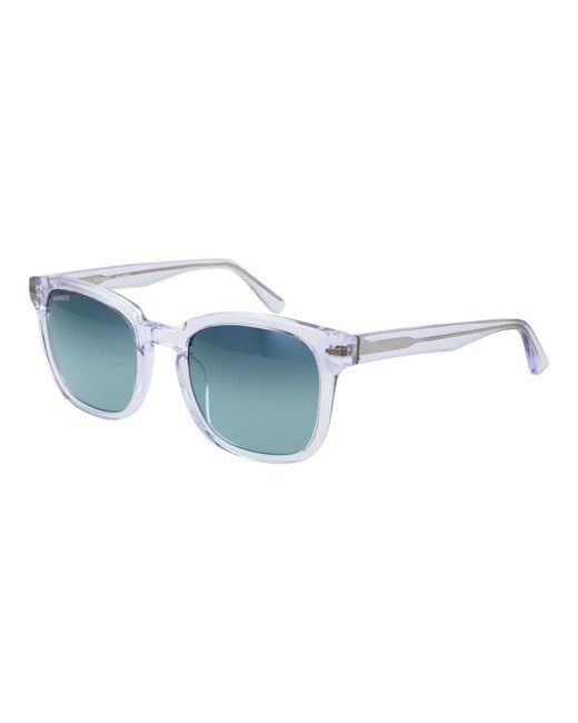 Serengeti Blue Transparent Acetate Sunglasses