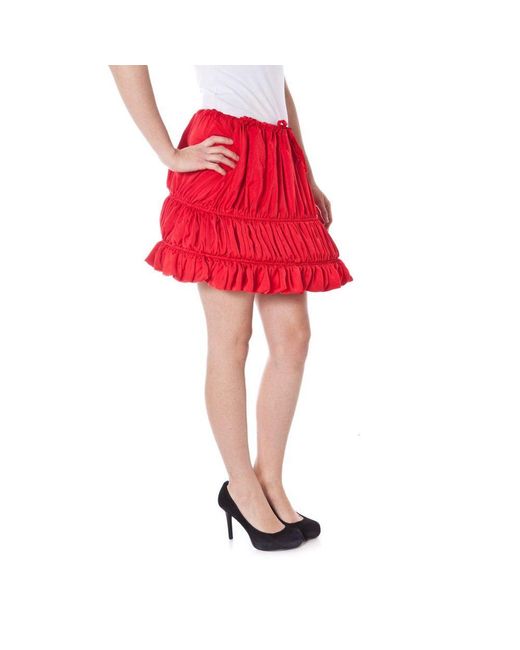Denny Rose Red Polyester Skirt for men