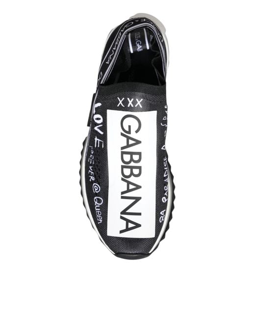Dolce & Gabbana Multicolor Black White Sorrento Low Top Sneakers Shoes