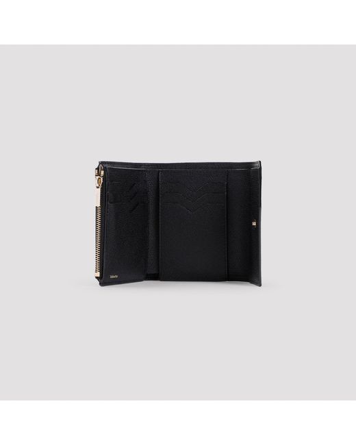 Valextra Black Calf Leather 6 Pockets Wallet | Lyst UK