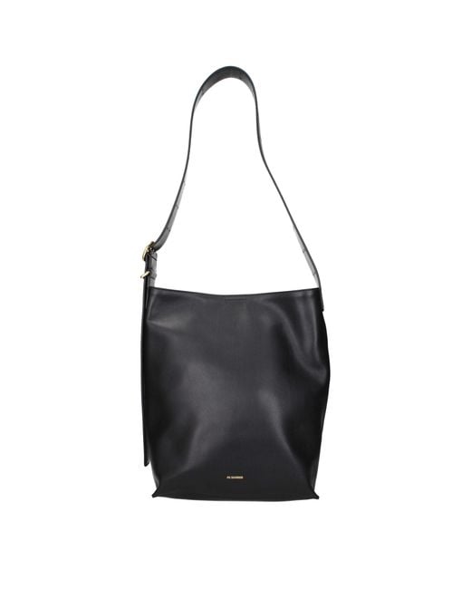 Jil Sander Black Leather Crossbody Bag