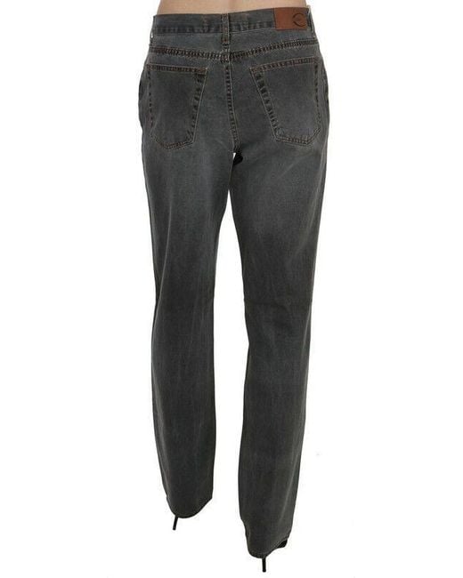 Just Cavalli Black Chic Mid Waist Straight Leg Jeans