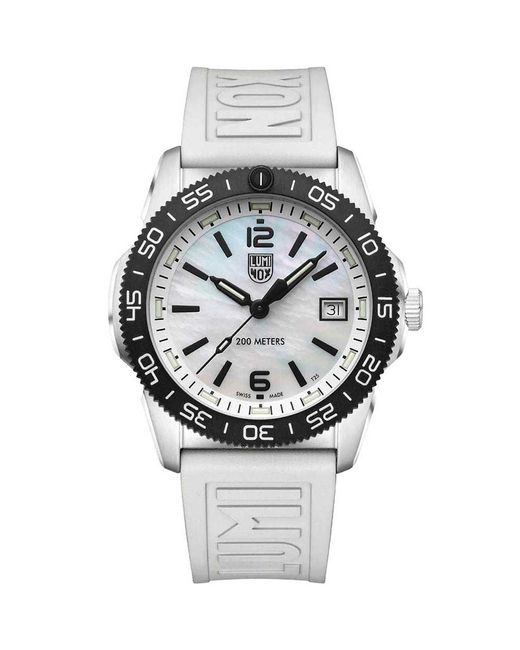 Luminox Metallic White Rubber Watch