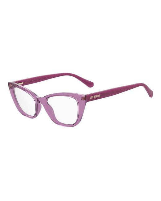 Love Moschino Purple Cellulose Propionate Glasses (Frames) Accessory