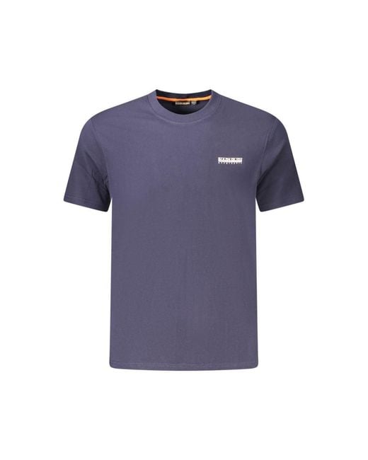 Napapijri Blue Cotton T-Shirt for men