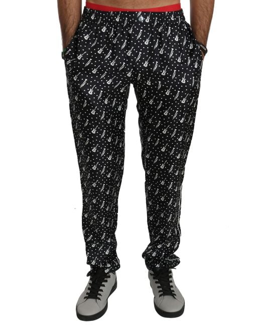 Dolce & Gabbana Black Slim-Fit Trousers for men