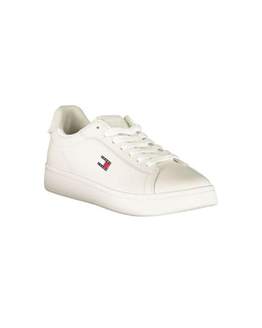 Tommy Hilfiger White Bianco Polyurethane 's Sneaker