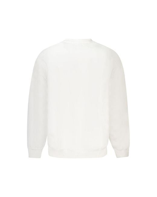 Guess White Cotton Sweater for men