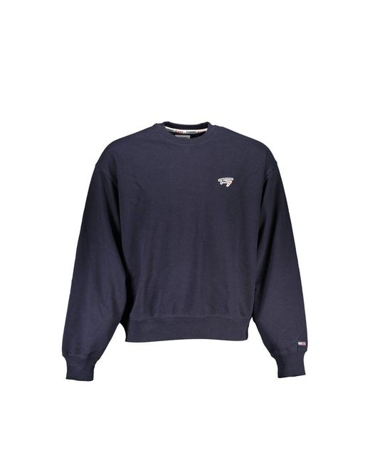 Tommy Hilfiger Blue Chic Crew Neck Sweater With Logo Detail for men