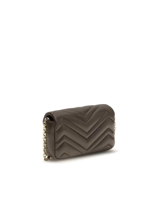 Gucci Gray Brown Calf Leather Bos Taurus Shoulder Bag