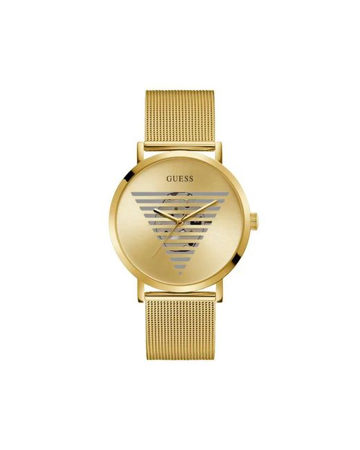 Guess Metallic Gold Stainless Steel Dress Watch for men