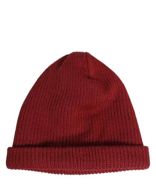 Vans Red Bordeaux Wool Knitted Winter Beanie Capello Hat