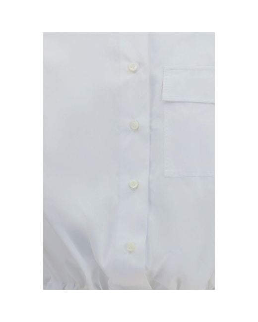 Brunello Cucinelli Gray White Cotton Dress Shirt