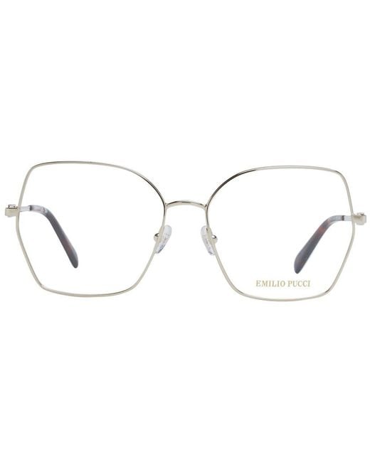 Emilio Pucci Metallic Gold Metal Glasses (frames)