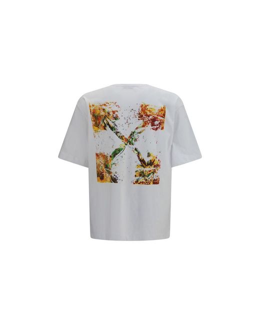 Off-White c/o Virgil Abloh Gray White Cotton T-shirt - L for men