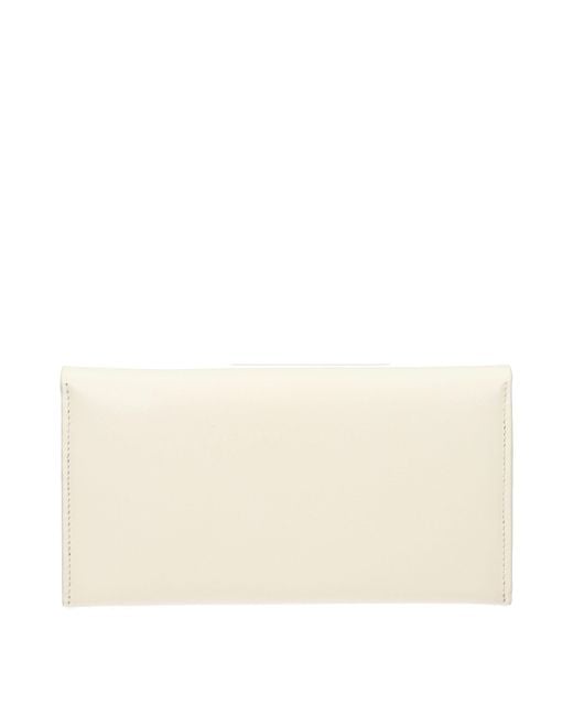 Jil Sander Natural Beige Leather Wallet