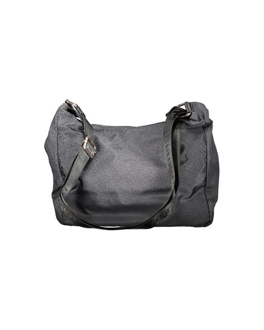 Laura Biagiotti Gray Black Polyester Handbag