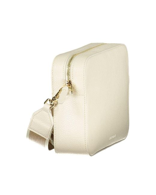 Coccinelle Natural Bianco Leather Handbag