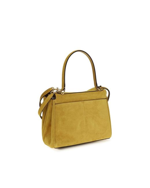 Balenciaga Yellow Beige Calf Leather Bos Taurus Handbag