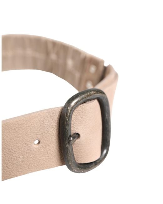 Gianfranco Ferré Natural Beige Polyester Silver Metal Buckle Waist Belt
