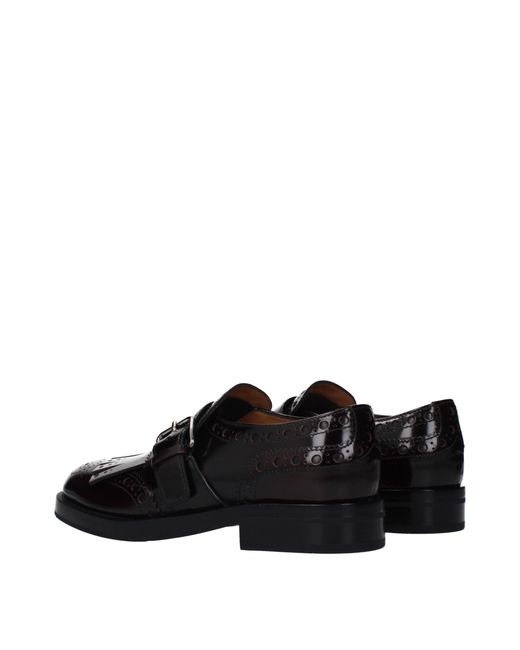 Church's Black Phillis Moccasins /Burgundy Leather