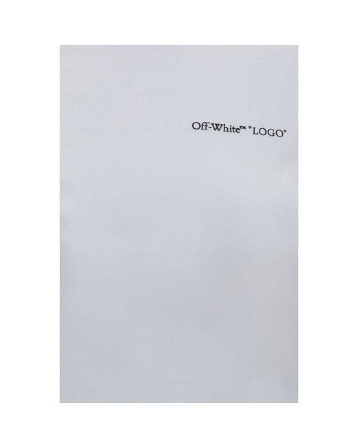 Off-White c/o Virgil Abloh Blue White Cotton T-shirt - M