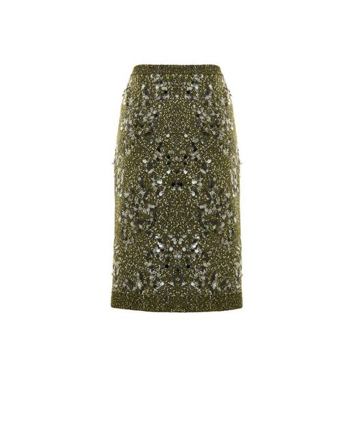 Gucci Green Viscose Mini Skirt