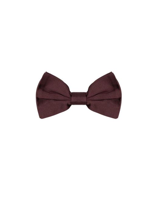 Dolce & Gabbana Purple Burgundy Silk Bow Tie for men