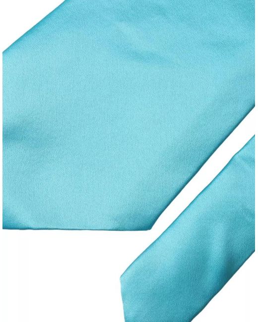 Dolce & Gabbana Blue Silk Necktie Solid for men