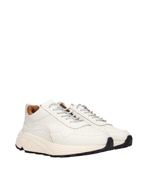 Buttero White Leather Sneakers for men