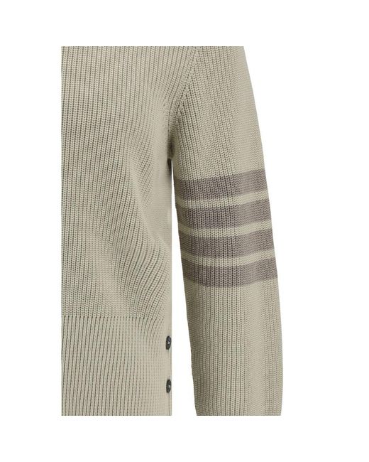 Thom Browne Gray Beige Cotton Sweatshirt for men