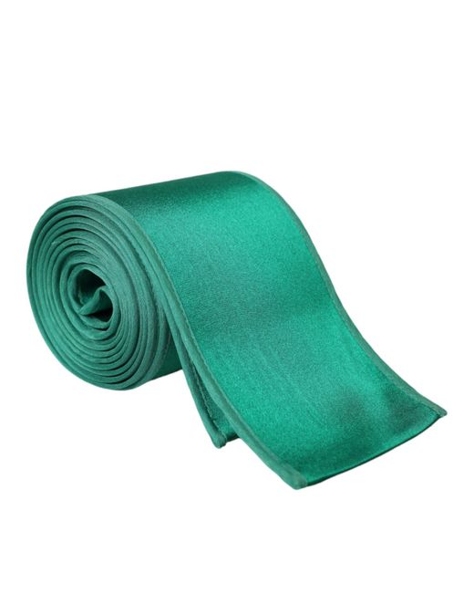 Dolce & Gabbana Green Silk Satin Waist Belt