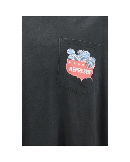 Represent Black Gray Cotton T for men