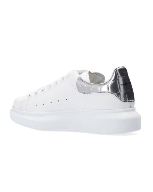 Alexander McQueen White Leather Sneaker | Lyst